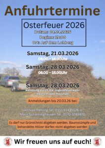Fleyer Anfuhr für die Osterfeuerholzanfuhr 2026
