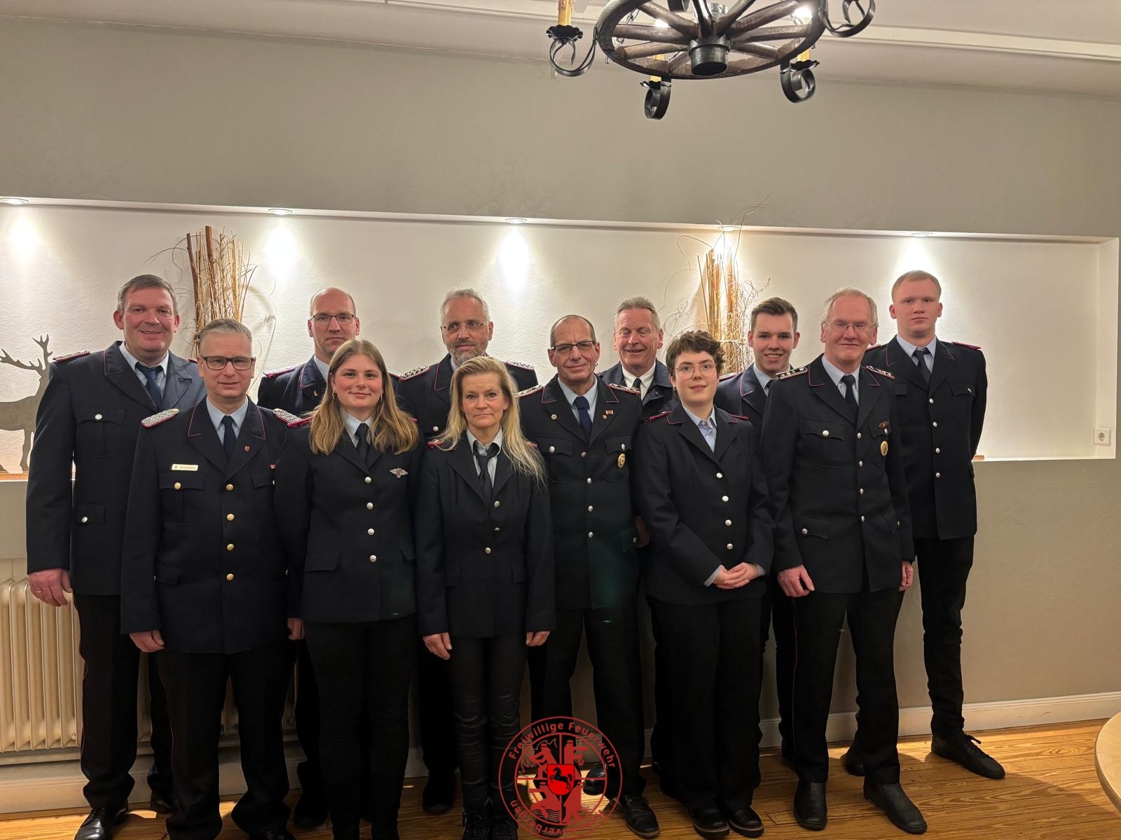 Bild von allen geehrten und beförderten Kollegen Jahreshauptversammlung 2026